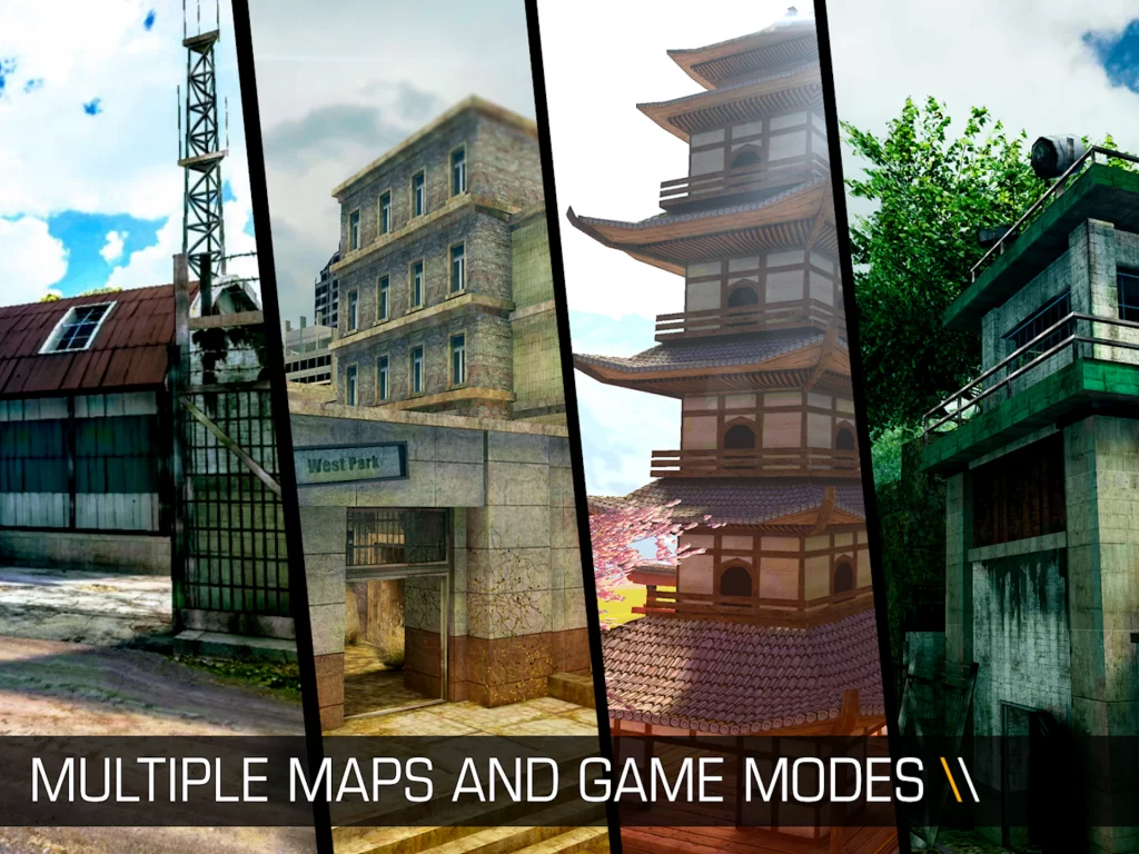 Bullet Force MOD APK maps and modes